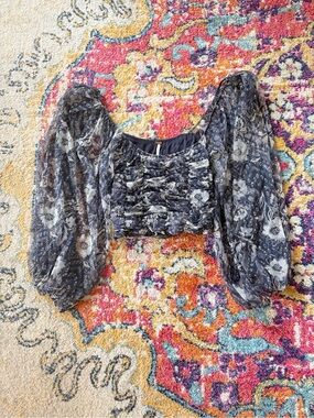 Free People Floral Lilia Crop Top